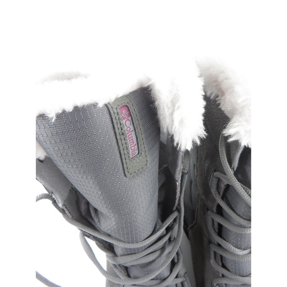 Womens Columbia Winter Boots Gray Suede Faux Fur Tops Size 7.5 - Picture 2 of 8